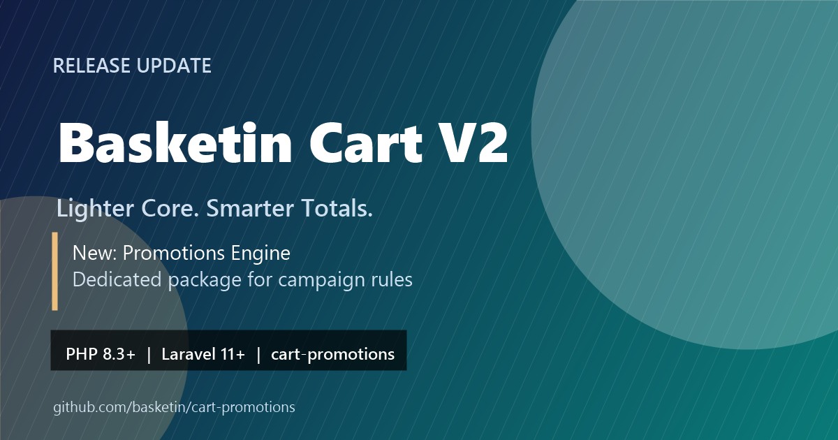 Basketin Cart V2: Lighter Core, Smarter Totals